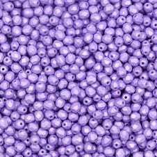 4mm Czech Faceted Round Glass Bead - Pastel Purple - 50pk