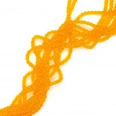 4mm Glass Round Smooth Beads - Transparent Mango - 1 String (Approx. 95pcs)