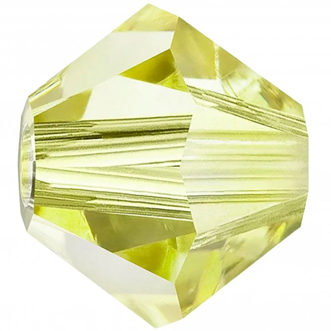 4mm  Crystal Bicones - Acid Yellow - 20pcs