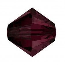 4mm Preciosa Crystal Bicones - Burgundy - 20pcs