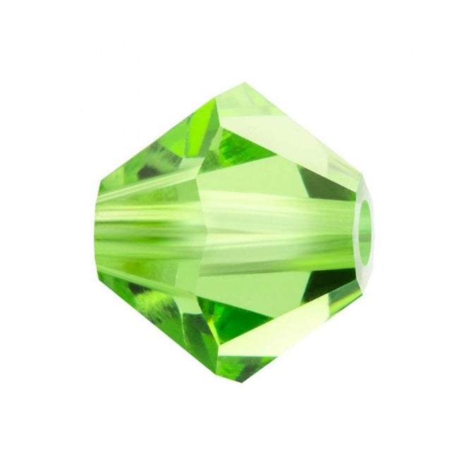 4mm  Crystal Bicones - Chrysolite - 20pcs