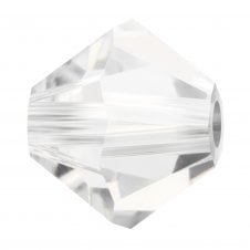 4mm Preciosa Crystal Bicones - Crystal - 20pcs