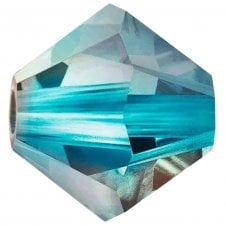 4mm Preciosa Crystal Bicones - Crystal Bermuda Blue - 20pcs