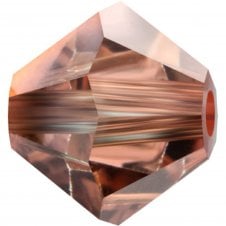 4mm Preciosa Crystal Bicones - Crystal Capri Gold - 20pcs