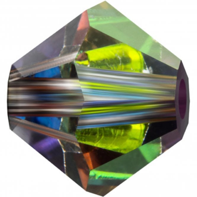 4mm  Crystal Bicones - Crystal Vitrail Medium - 20pcs