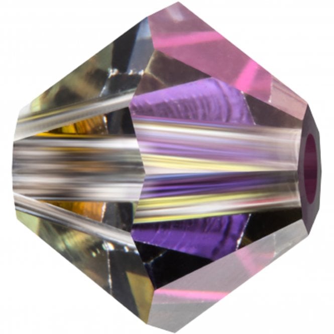 4mm  Crystal Bicones - Crystal Volcano - 20pcs