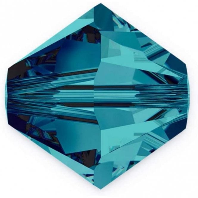 4mm  Crystal Bicones - Indicolite - 20pcs