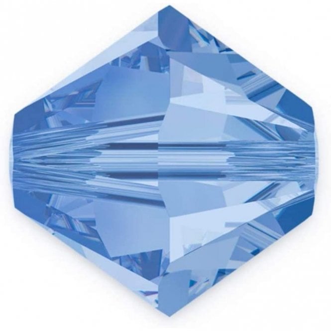 4mm  Crystal Bicones - Light Sapphire - 20pcs
