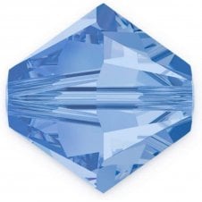 4mm Preciosa Crystal Bicones - Light Sapphire - 20pcs
