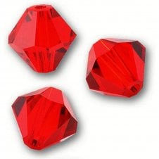 4mm Preciosa Crystal Bicones - Light Siam - 20pcs