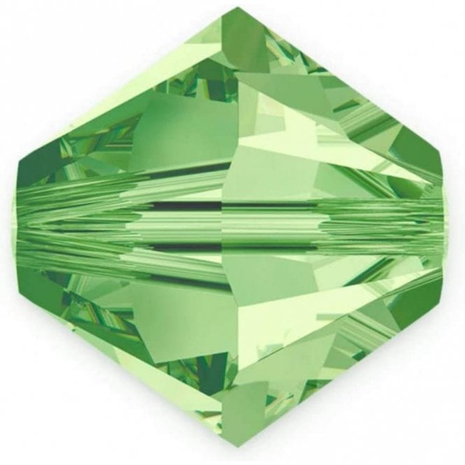 4mm  Crystal Bicones - Peridot - 20pcs