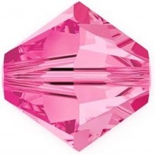 4mm Preciosa Crystal Bicones - Rose - 20pcs