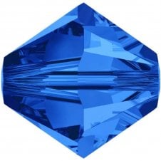 4mm Preciosa Crystal Bicones - Sapphire - 20pcs