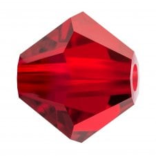 4mm Preciosa Crystal Bicones - Siam - 20pcs