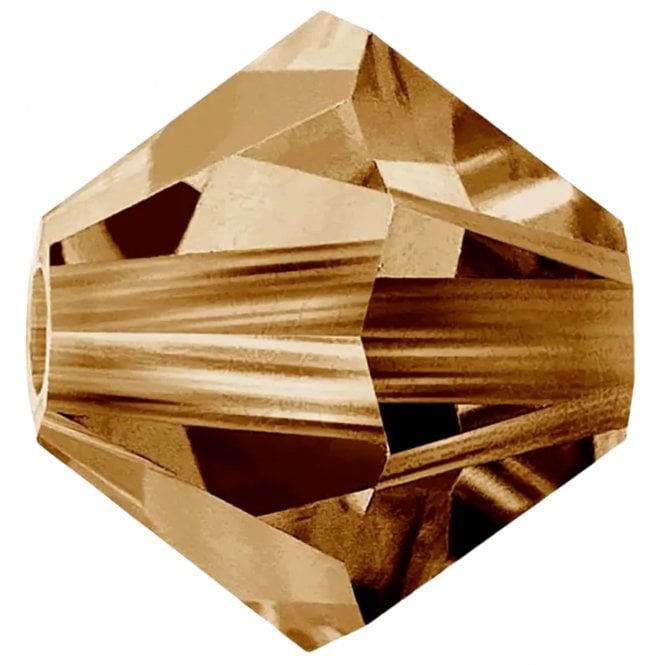 4mm  Crystal Bicones - Smoked Topaz - 20pcs