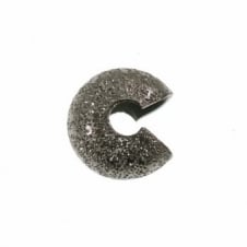4mm Stardust Crimp Cover Findings - Black Plated - 50pk