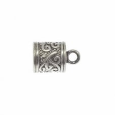 5.5mm Cord End Cap Tibetan Style - Antique Silver Plated - 10pk