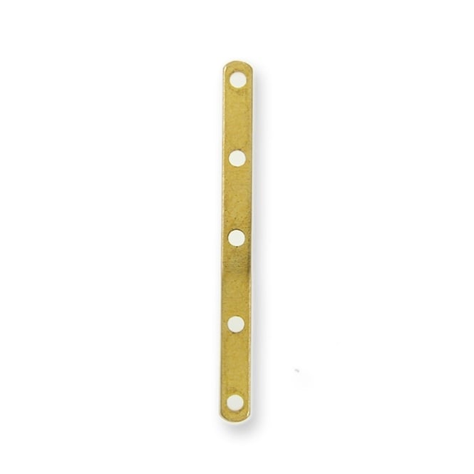 5 Hole Divider, 27mm - Gold Plated - 20pcs