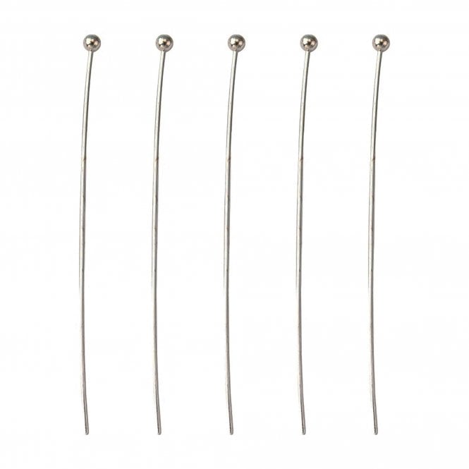 50mm Ball Headpins Findings - Dk.Silver Plated - 50pk