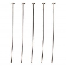 50mm Headpins Findings - Dk.Silver Plated - 50pk