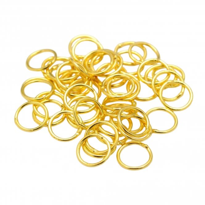 5mm Closed Jump Rings - Gold Plated - 25pcs