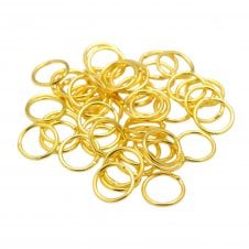 5mm Closed Jump Rings - Gold Plated - 25pcs