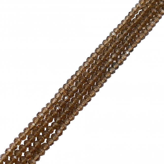 5x6mm Faceted Glass Rondelles - Black Diamond - 87pcs (1 String)