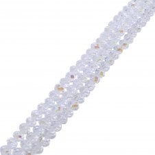 5x6mm Faceted Glass Rondelles - Crystal AB - 87pcs (1 String)