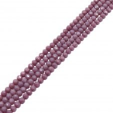 5x6mm Faceted Glass Rondelles - Opaque Heather - 87pcs (1 String)