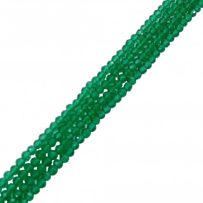 5x6mm Faceted Glass Rondelles - Transparent Sea Green - 87pcs (1 String)