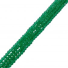 5x6mm Faceted Glass Rondelles - Transparent Sea Green - 87pcs (1 String)