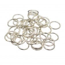 6mm Closed Jump Rings - Silver Plated - 25pcs