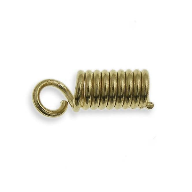 6mm Coil Necklace End - Gold Plated - 20pk