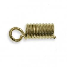 6mm Coil Necklace End - Gold Plated - 20pk