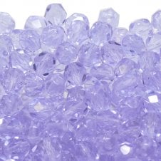 6mm Czech Faceted Round Glass Bead - Alexandrite - 50pk