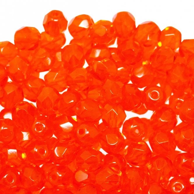 6mm Czech Faceted Round Glass Bead - Hyacinth - 50pk