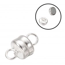 6mm Magnetic Clasp - Silver Plated - 1pc