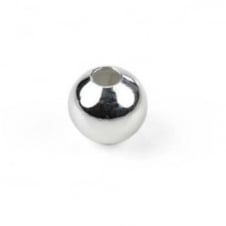 6mm Plain Metal Spacer Beads - Silver Plated - 200pcs