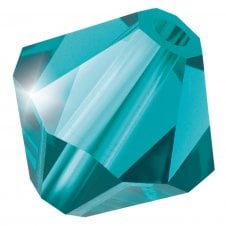 6mm Preciosa Crystal Bicones - Blue Zircon - 12pcs