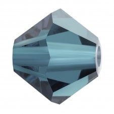 6mm Preciosa Crystal Bicones - Montana - 12pcs
