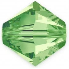 6mm Preciosa Crystal Bicones - Peridot - 12pcs