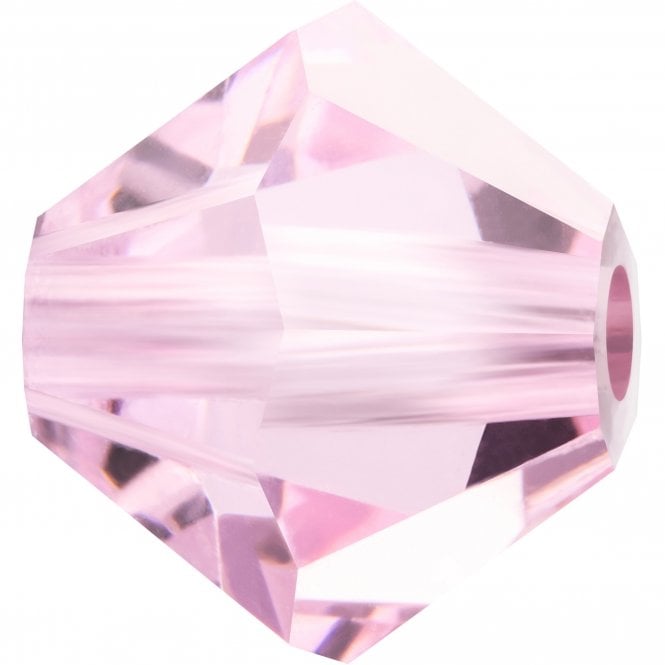 6mm  Crystal Bicones - Pink Sapphire - 12pcs