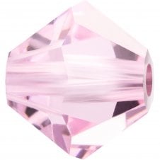 6mm Preciosa Crystal Bicones - Pink Sapphire - 12pcs