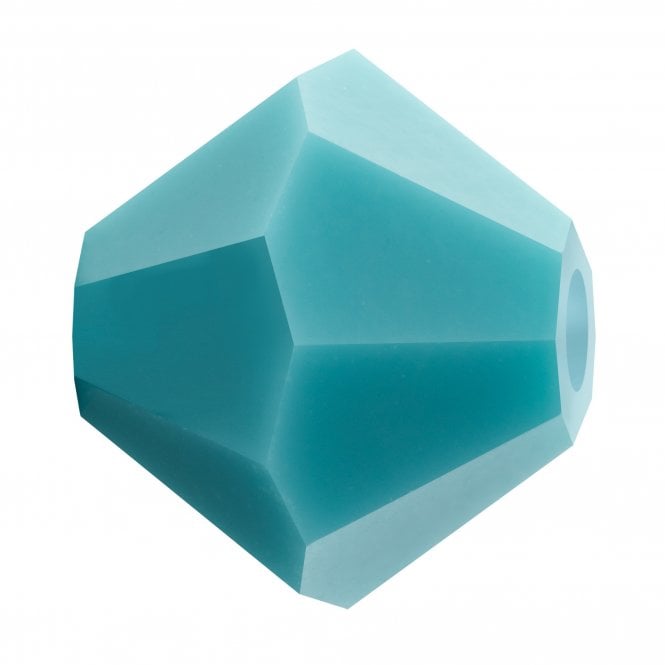 6mm  Crystal Bicones - Turquoise - 12pcs