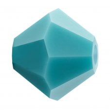 6mm Preciosa Crystal Bicones - Turquoise - 12pcs