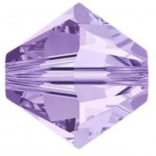 6mm Preciosa Crystal Bicones - Violet - 12pcs