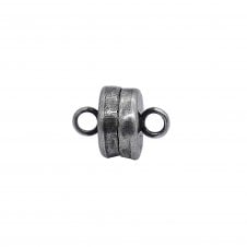 7mm Beadsmith Magnetic Clasp - Distressed Antique Silver Plated - 1pcs