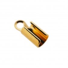 7mm Cord End Box Closer - Gold Plated - 10pcs