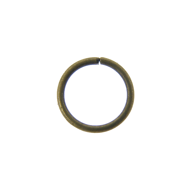 7mm Thin Jump Rings (0.8mm) - Antique Brass Plated - 100pk