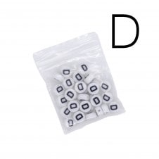 7x4mm 'D' Letter/Alphabet Bead Individual Letter Pack - White -  30pcs appox